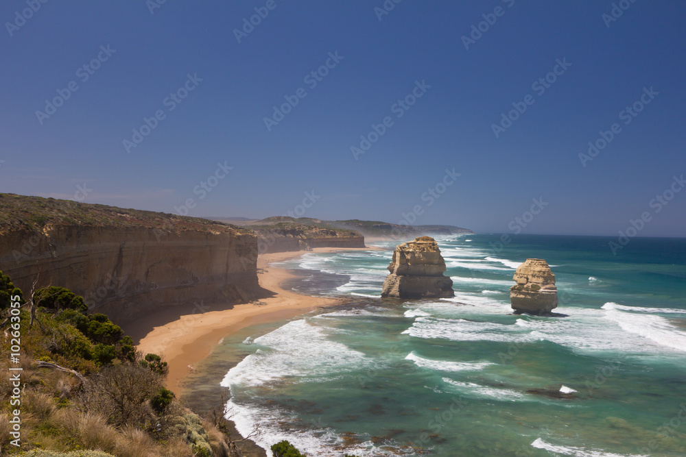 Obraz premium Limestone stacks in Port Campbell National Park