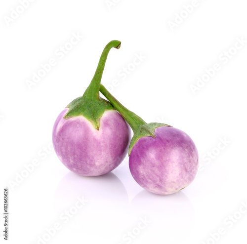 Thai eggplant isolated on white background.