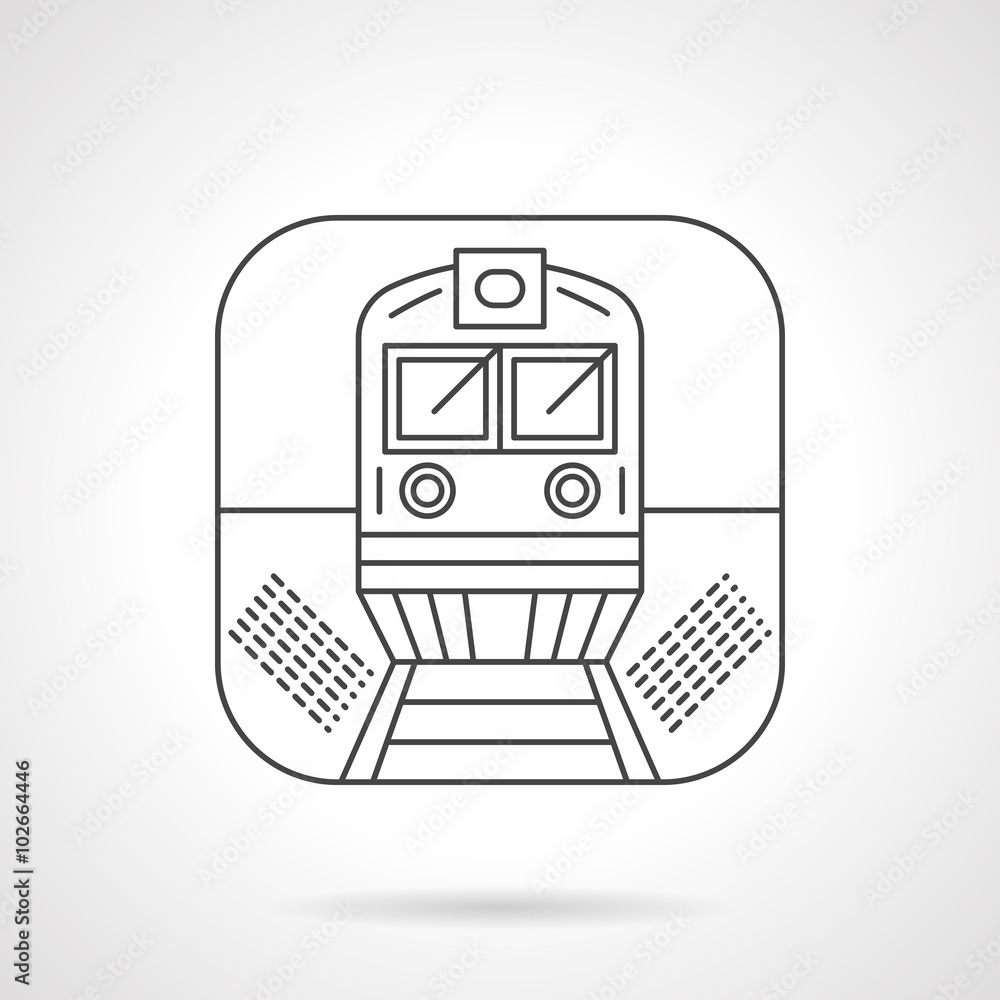 Locomotive icon flat line design vector icon Locomotive icon flat line design vector icon