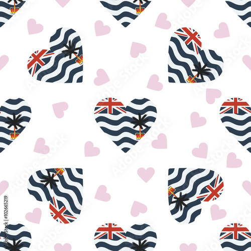 British Indian Ocean Territory independence day seamless pattern