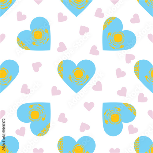 Kazakhstan independence day seamless pattern. Patriotic country
