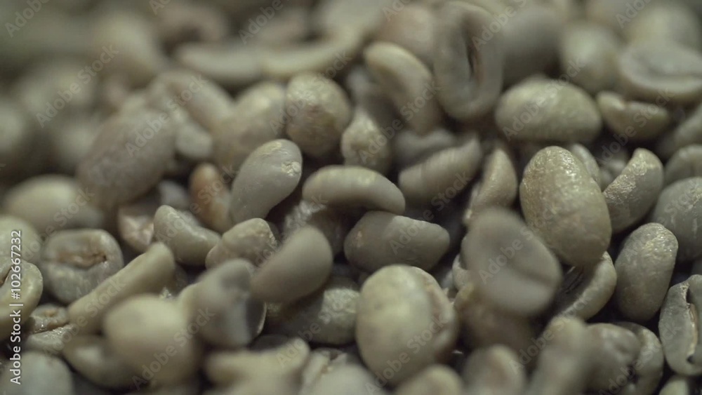 The Green Not Fried Coffee Slowly Falls Macro The Green Not Fried Coffee Slowly Falls Macro