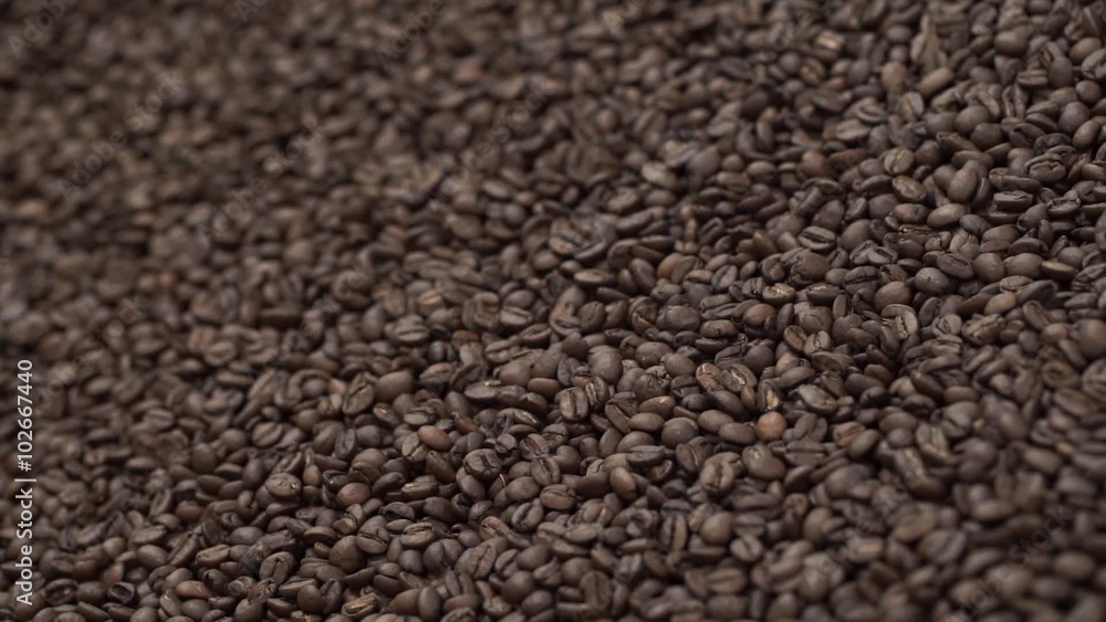 The fried Brown Grains of the Panorama Coffee with Slider The fried Brown Grains of the Panorama Coffee with Slider