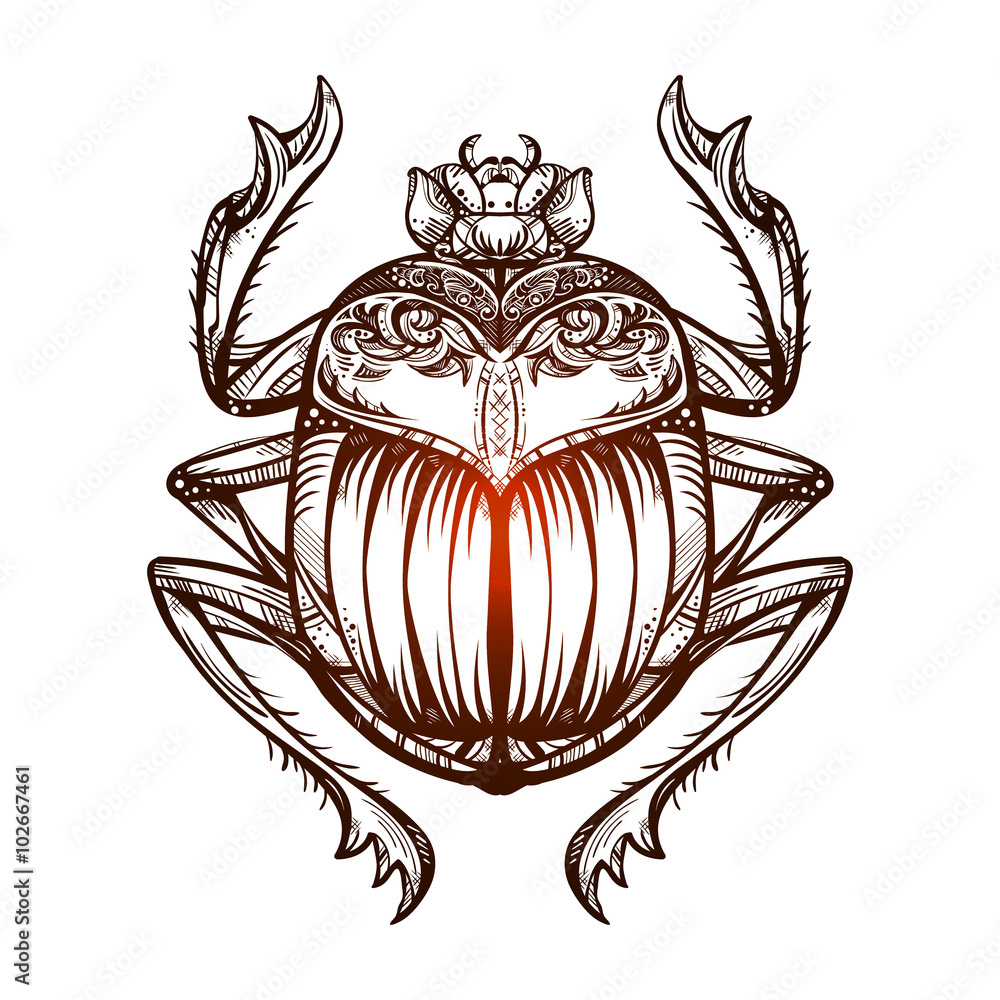 Scarab Beetle Tattoo Design Download High Resolution Digital Art PNG  Transparent Background Printable SVG Tattoo Stencil - Etsy Israel