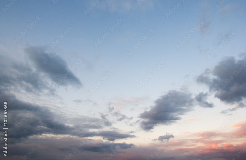 sky with clouds and sun background