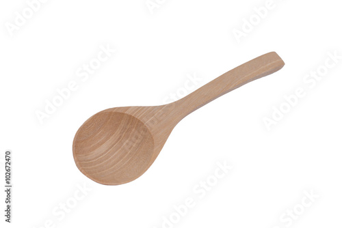 Wooden Spoon on white background