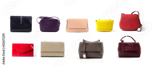women handbags isolated on white background