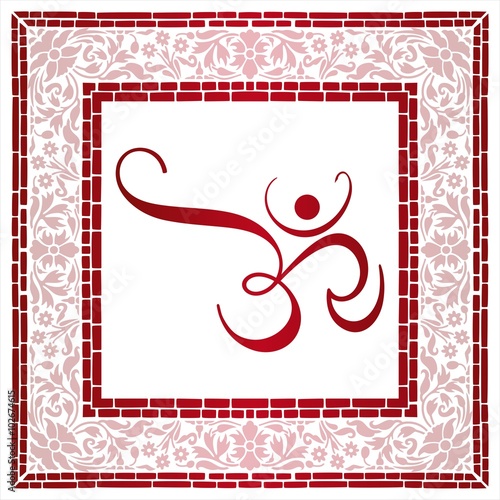 aum syllable, paisley design , Hinduism , India