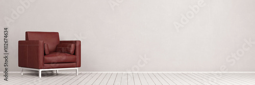Sessel vor Wand als Panorama photo
