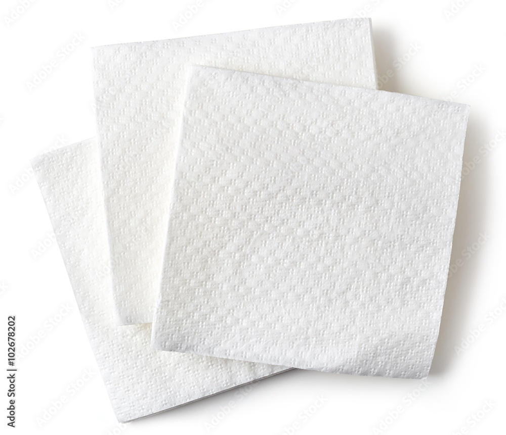 White paper napkins White paper napkins