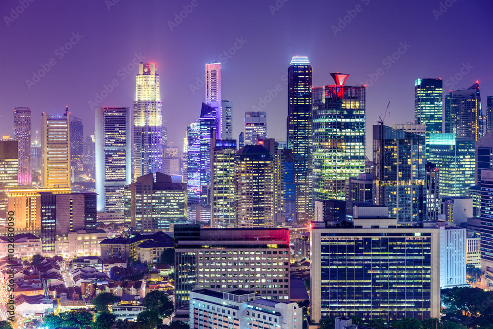 Fototapeta premium Singapore Financial District