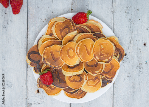 Valentine's day Lova pancake