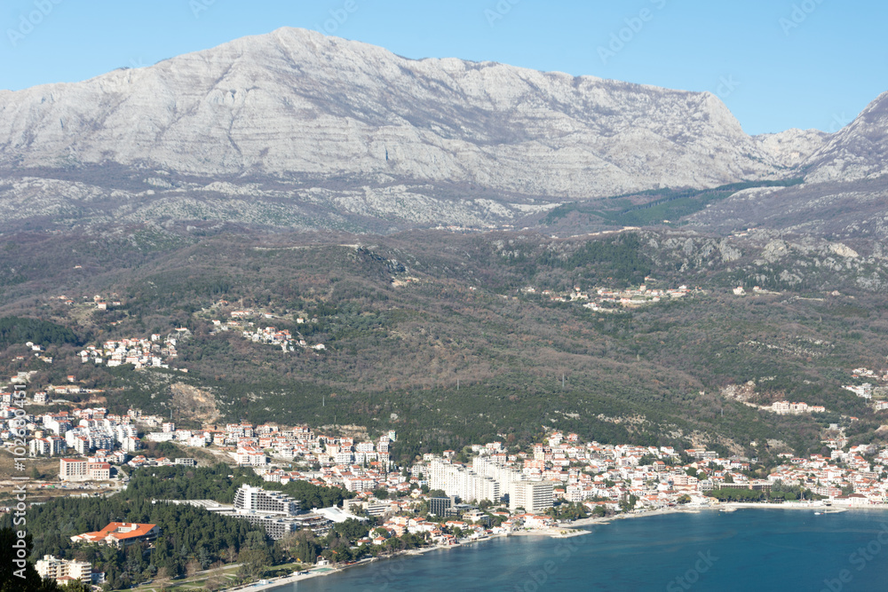 Aerial image of the adriatic sea landscape