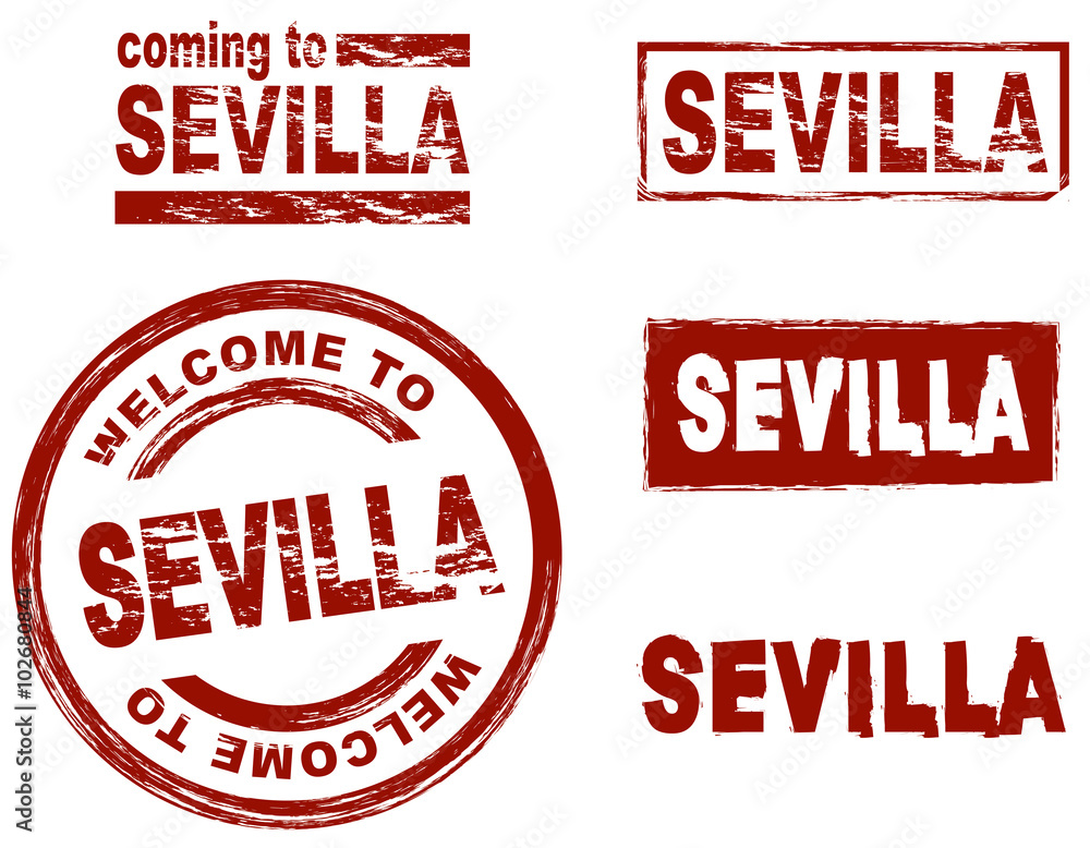 Ink stamp set city Sevilla Ink stamp set city Sevilla