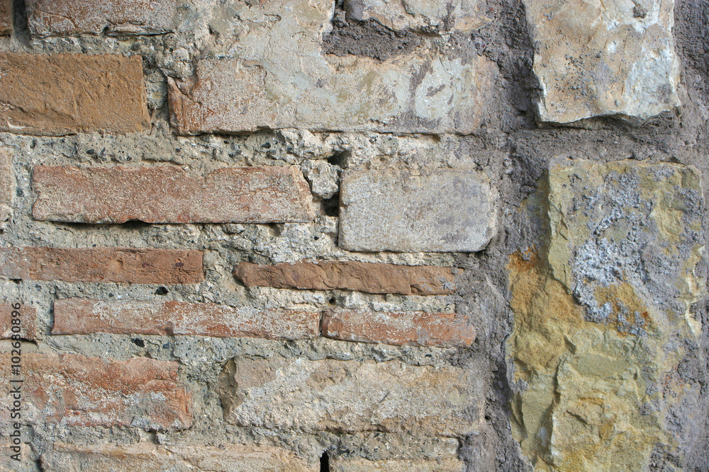 old stone and brick wall old stone and brick wall
