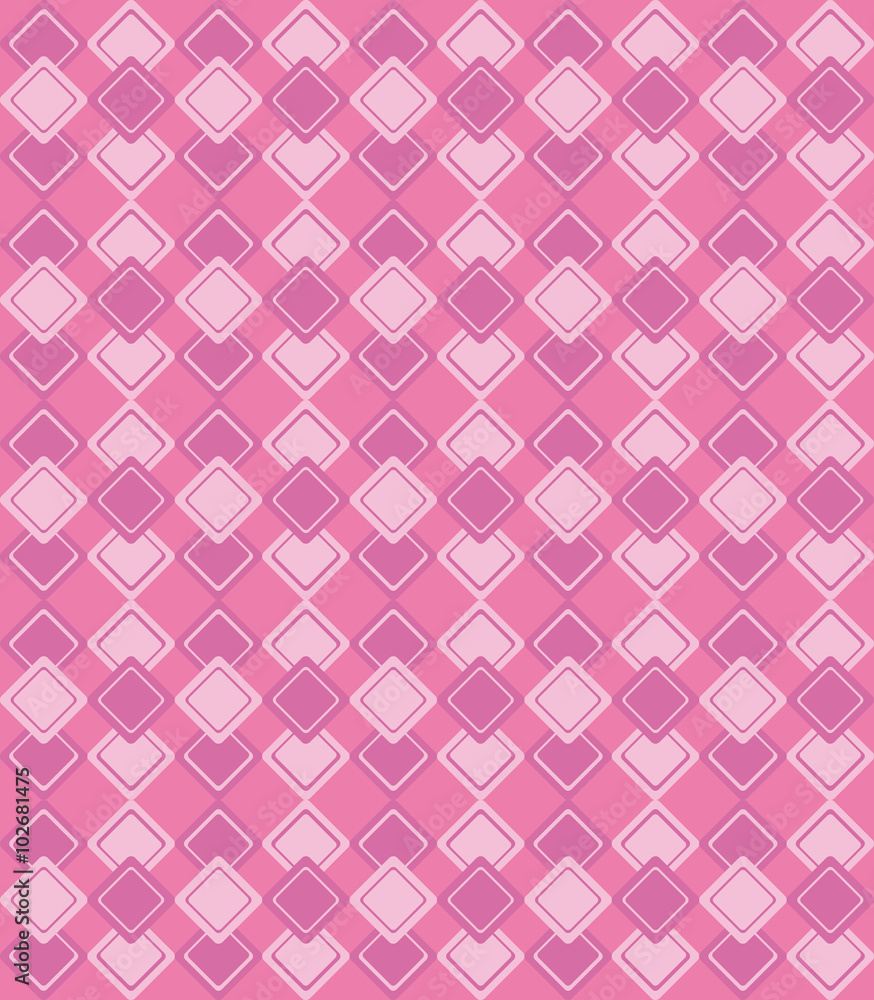 Geometric pattern with violet rhombus on pink background Geometric pattern with violet rhombus on pink background