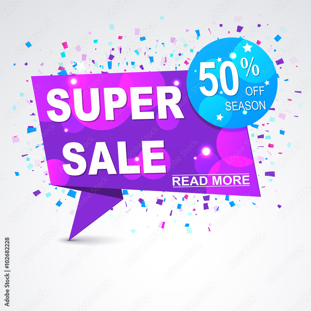 Super sale origami paper banner 50% discount with the explosions