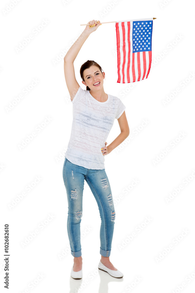 girl holding american flag girl holding american flag