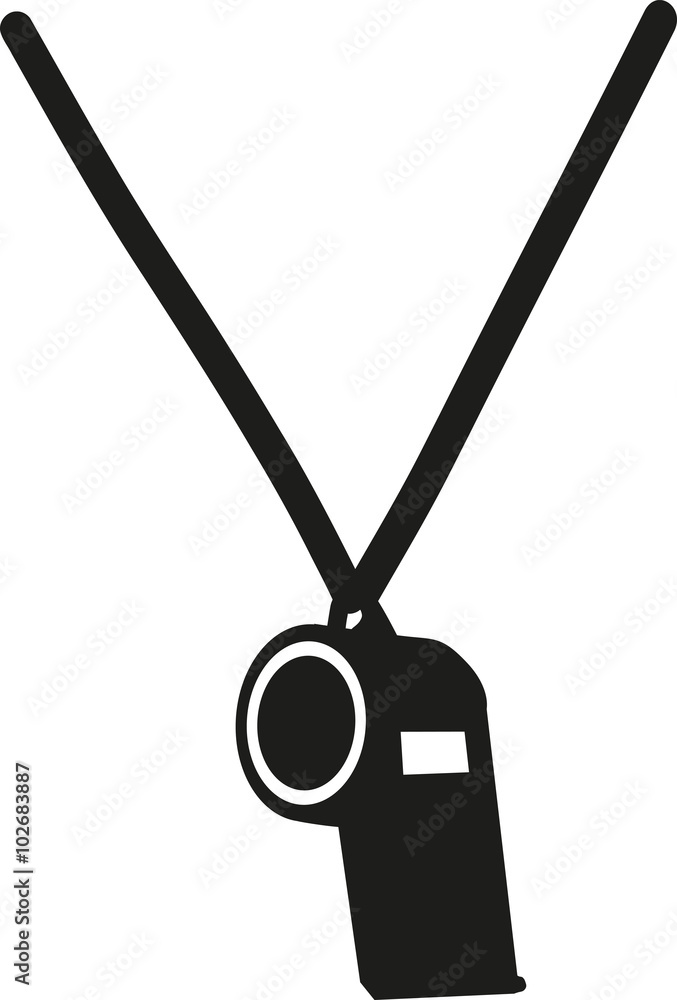 Fototapeta premium Referee whistle hanging around the neck