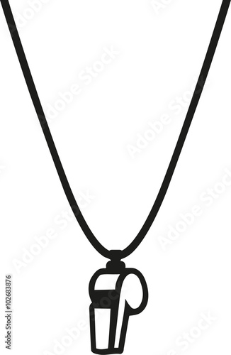 Referee whistle necklace