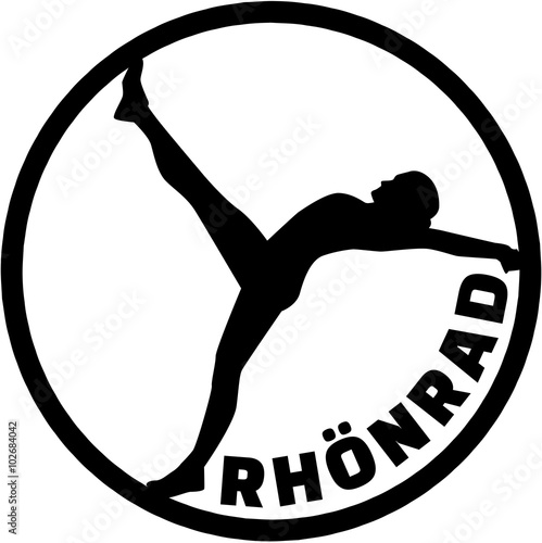 Rhönrad silhouette with word