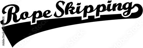Rope skipping word retro