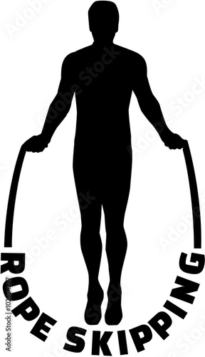 Rope with man skipping