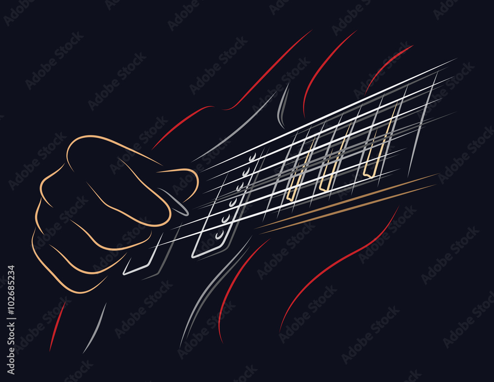 Fototapeta premium Playing guitar