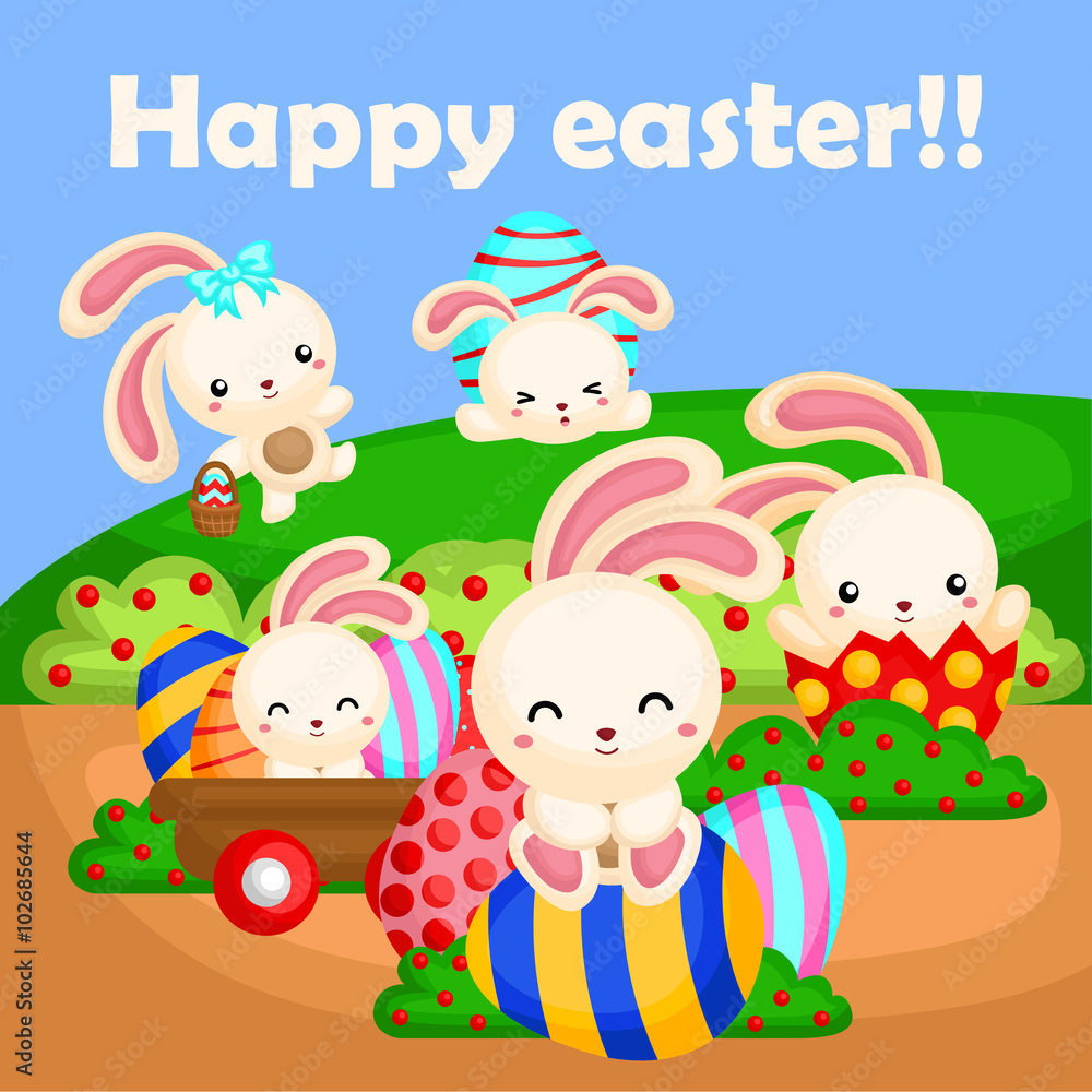 Fototapeta premium The easter bunnies