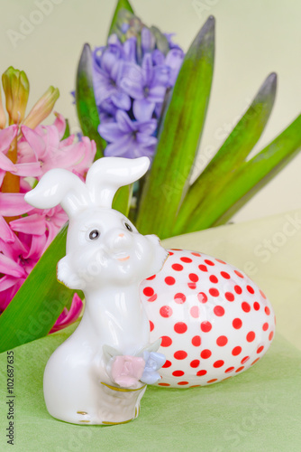 Easter composition with rab...