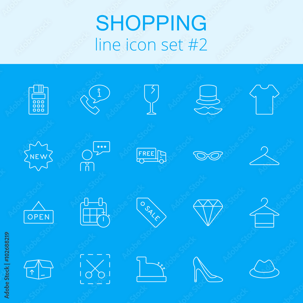 Shopping icon set. Shopping icon set.