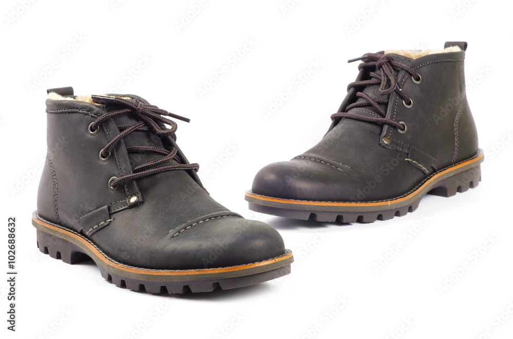 Leather shoes isolated on white background Leather shoes isolated on white background