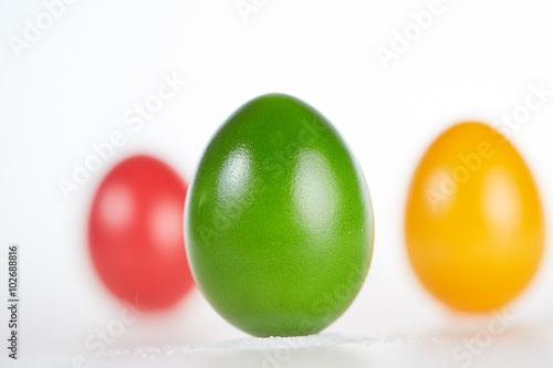 Three standing easter eggs