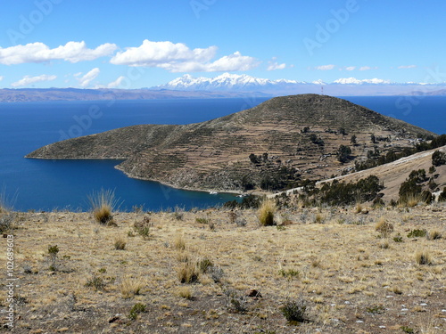 Lake Titicaca, Bolivia. A view from the Isla del Sol (Island of the Sun)