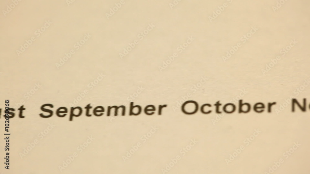 Moving months of the year Moving months of the year