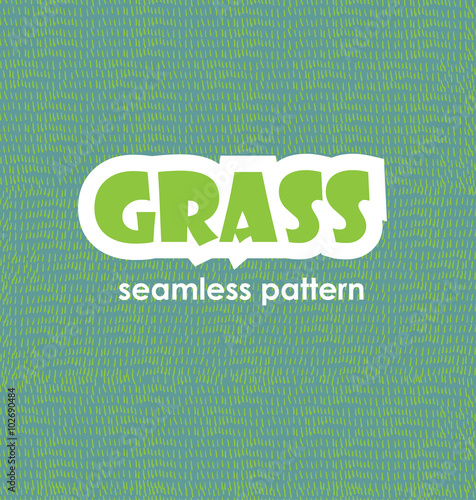 Seamless pattern of green grass. Vector background