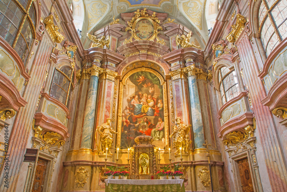 Vienna - Main altar of baroque st. Annes church