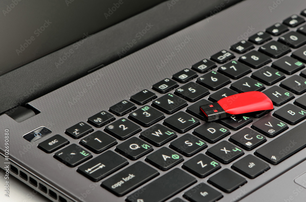 Laptop and flash memory Laptop and flash memory