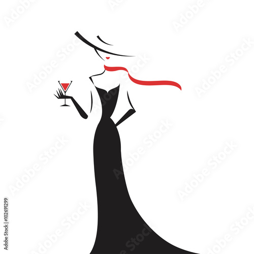 woman in the ball gown silhouette