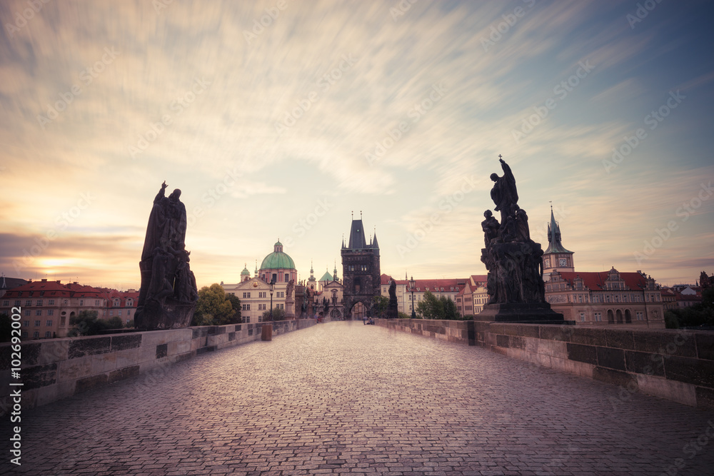 Fototapeta premium Charles Bridge at early morning