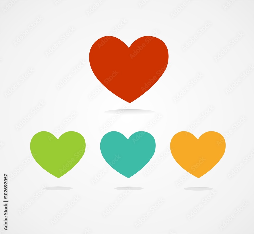 Set of hearts Set of hearts