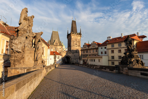 Charles Bridge morning view