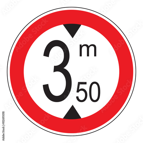 no vehicles taller than indicated - traffic sign