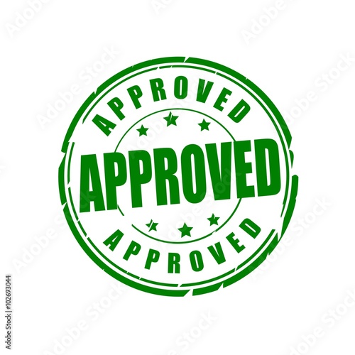 Approved vector stamp
