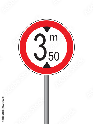 no vehicles taller than indicated - traffic sign