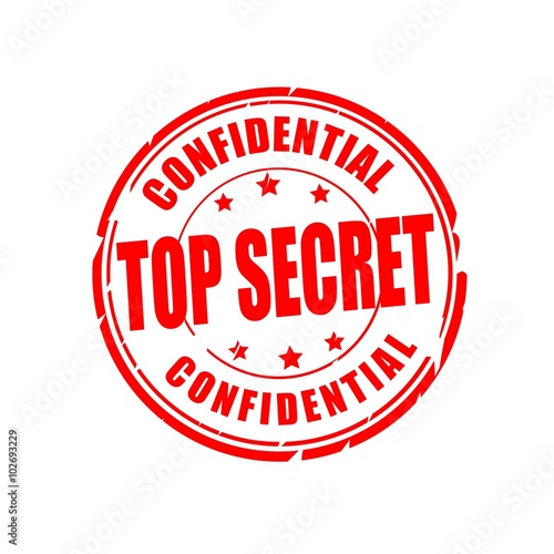 Top secret, confidential vector stamp