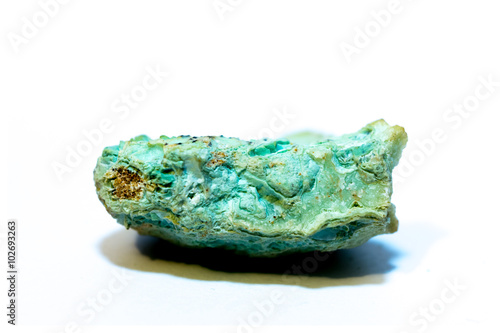 Garnierite (mineral) isolated on white background