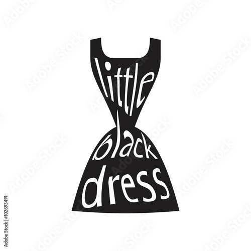 little black dress lettering