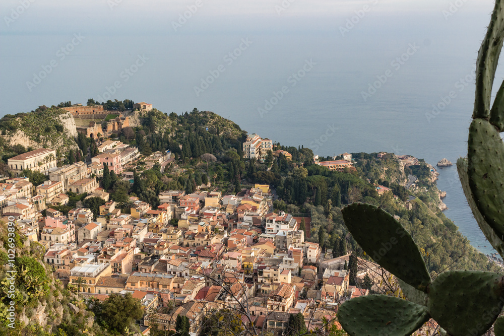 Obraz premium Taormina aereal view