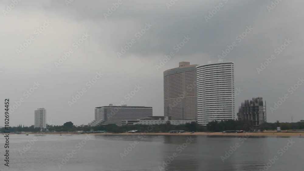 cloudy view of the Jomtien Beach Pattaya cloudy view of the Jomtien Beach Pattaya
